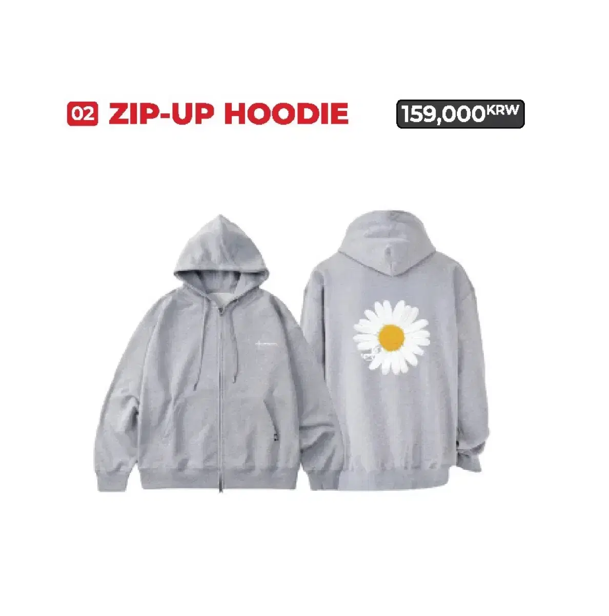 L, XL) Peaceminusone Mama Hooded Zip-up Gray | Bunjang Global